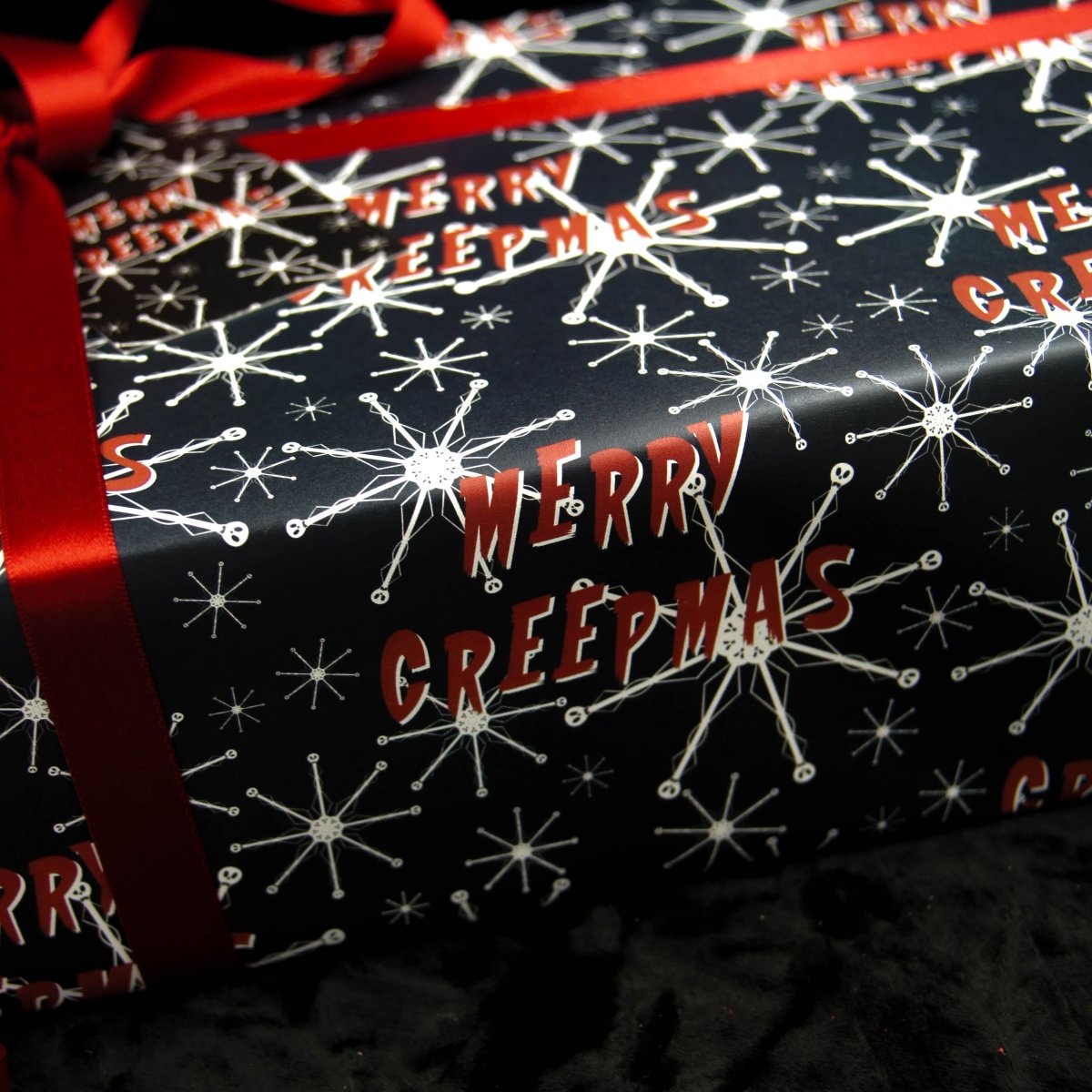 Merry Creepmas Gothic Christmas Wrapping Paper - The Gothic Stationery Company - Gift Wrap