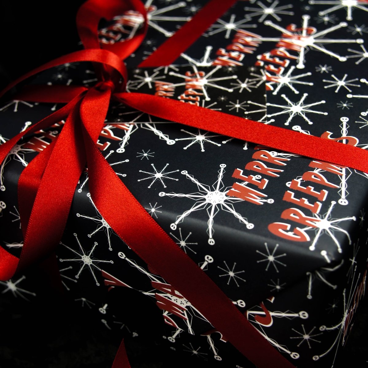 Merry Creepmas Gothic Christmas Wrapping Paper - The Gothic Stationery Company - Gift Wrap