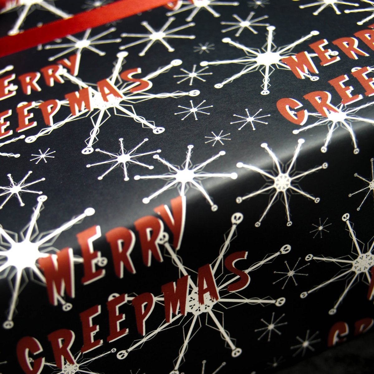 Merry Creepmas Gothic Christmas Wrapping Paper - The Gothic Stationery Company - Gift Wrap