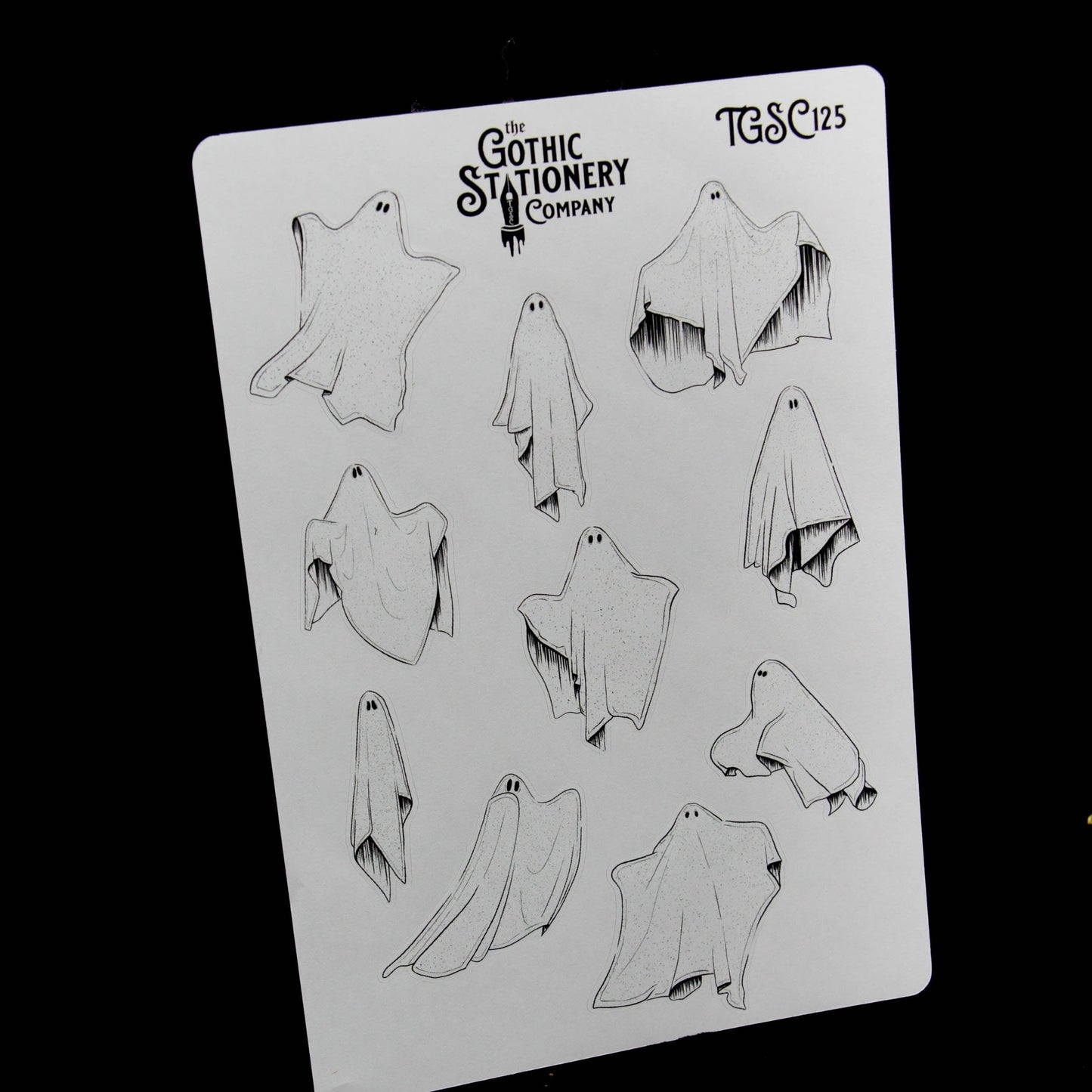 Mixed large Ghost Decorative Planner Sticker Sheet