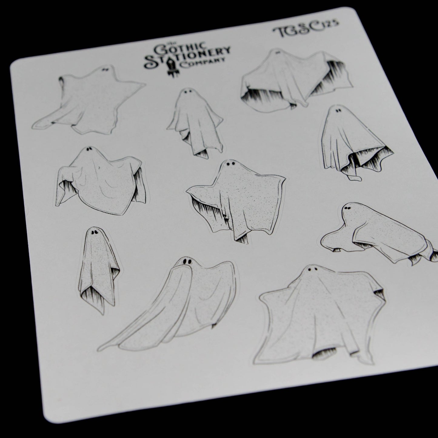 Mixed large Ghost Decorative Planner Sticker Sheet