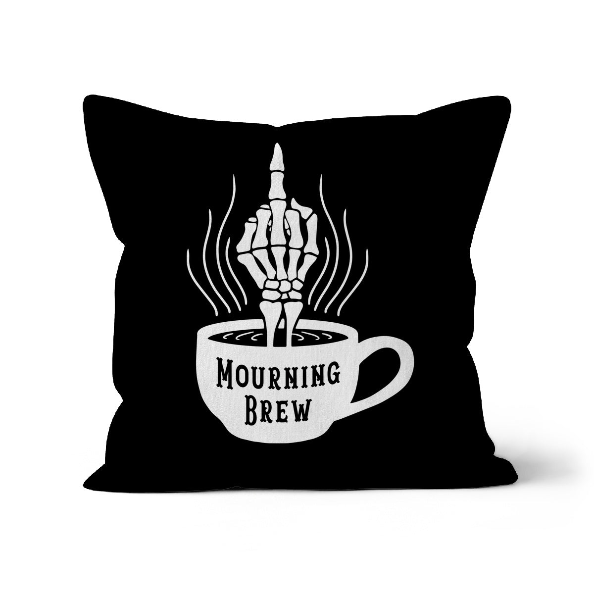 Mourning Brew Cushion - The Gothic Stationery Company - Homeware