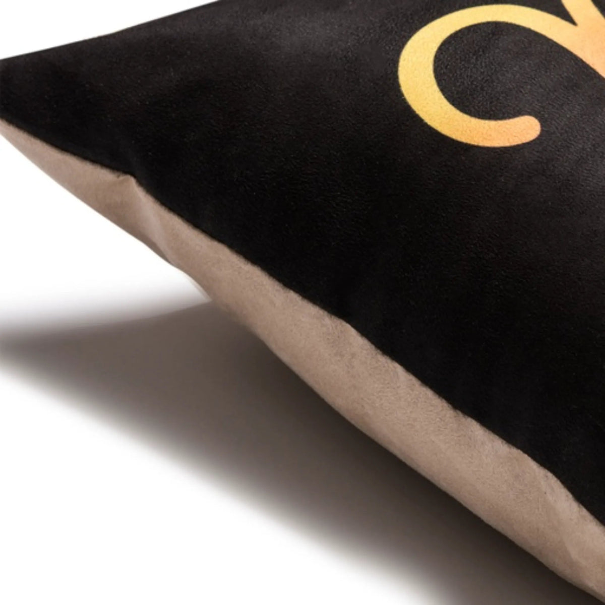 Never Too Late For A Latte Gothic Cushion - The Gothic Stationery Company - Homeware