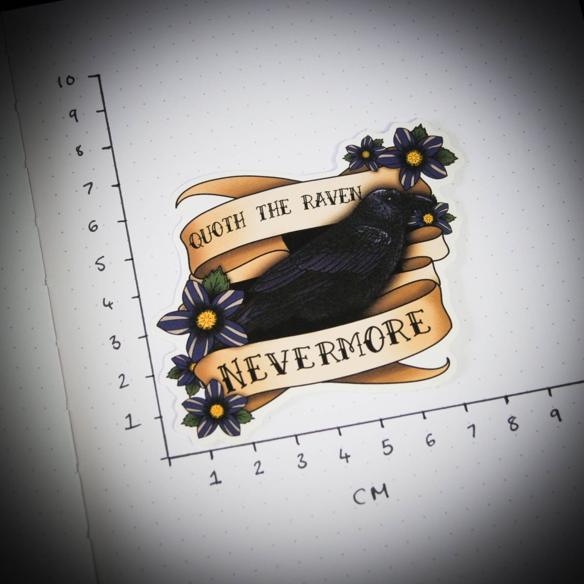 Autocollant vinyle Nevermore Raven