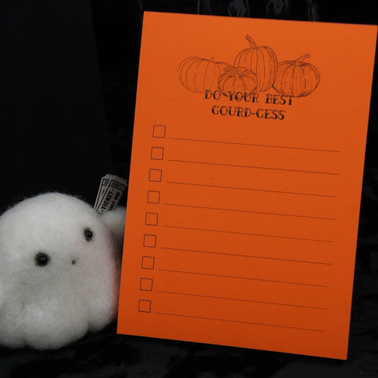 Pumpkin Orange Notepad | Halloween Stationery - The Gothic Stationery Company - Notepads