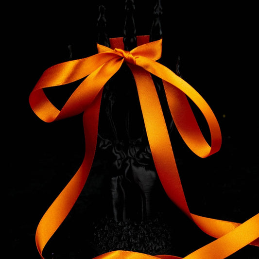 Pumpkin Orange Satin Ribbon | The Gothic Stationery Company - The Gothic Stationery Company - Gift Ribbon
