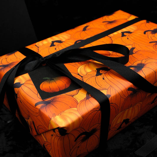 Pumpkin Wrapping Paper | Gothic Gift Wrap - The Gothic Stationery Company - Gift Wrap