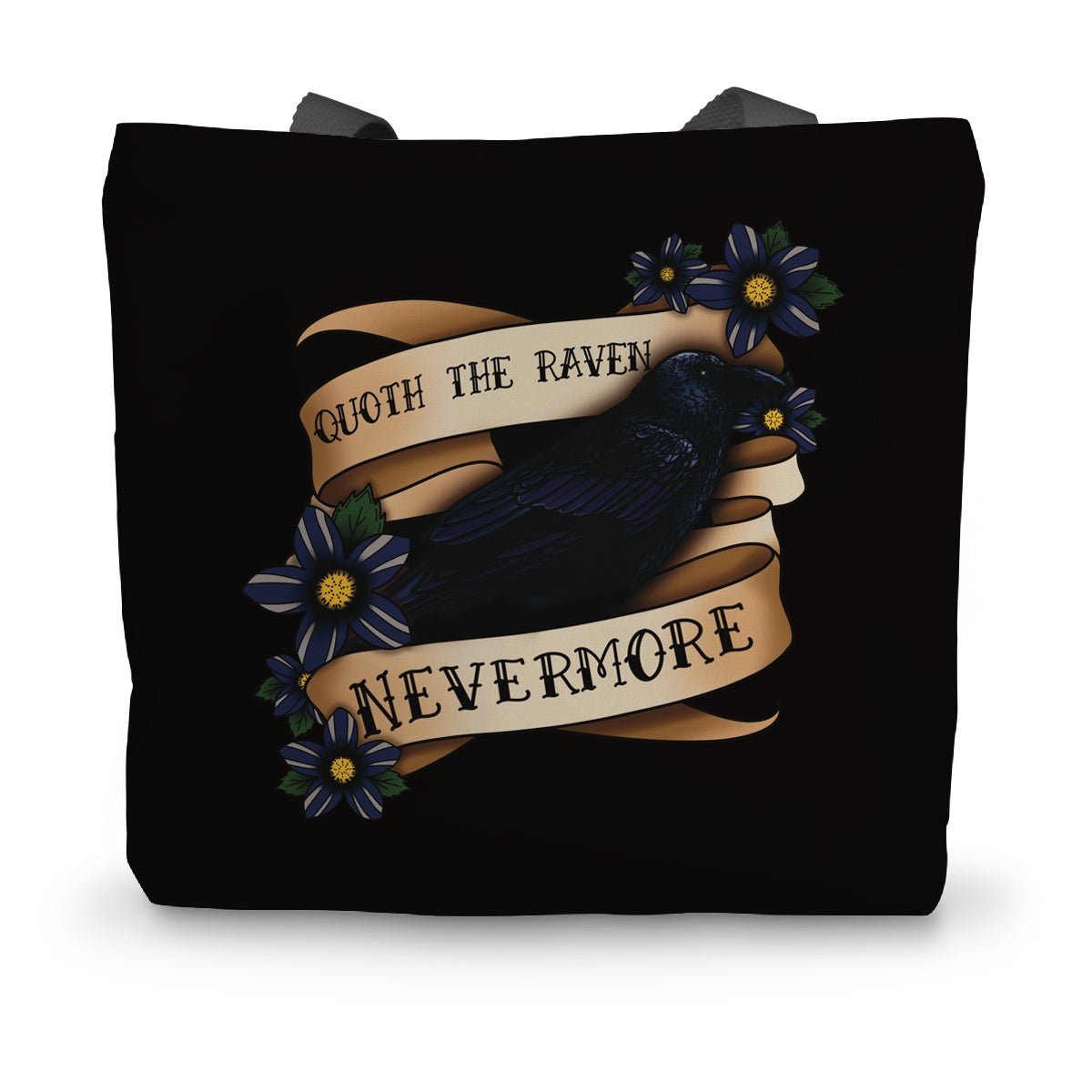Quoth The Raven Canvas Tote Bag - The Gothic Stationery Company - Homeware