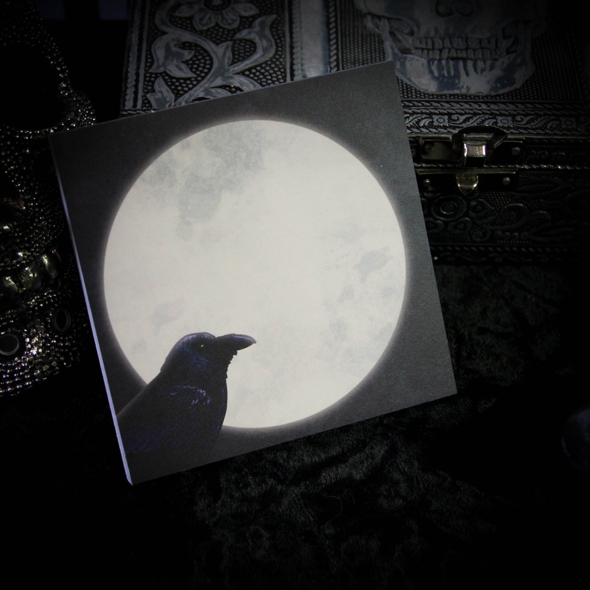 Raven Moon Square Notepad- Nevermore Dark Academia - The Gothic Stationery Company - Notepads