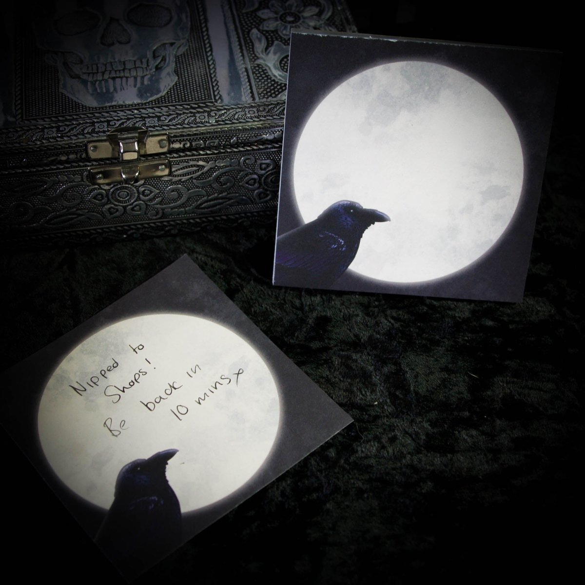 Raven Moon Square Notepad- Nevermore Dark Academia - The Gothic Stationery Company - Notepads