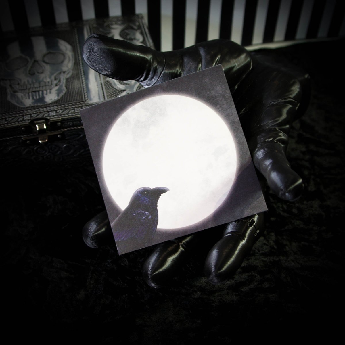 Raven Moon Square Notepad- Nevermore Dark Academia - The Gothic Stationery Company - Notepads