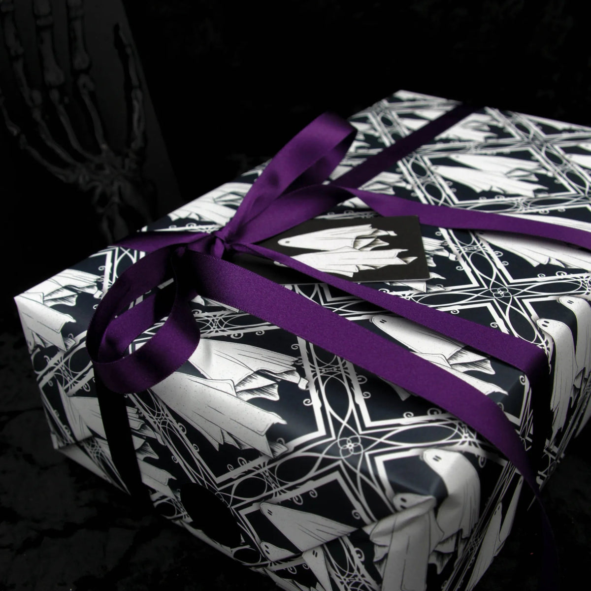 Sheet Ghost Couple Wrapping Paper - The Gothic Stationery Company - Gift Wrap