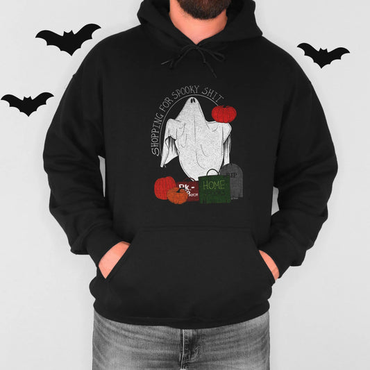Shopping For Spooky Sh*t College Hoodie - The Gothic Stationery Company - Apparel
