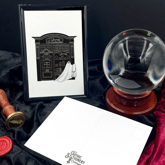 Shopping Ghost Of Whitby Postcard Print - The Gothic Stationery Company - Postcard