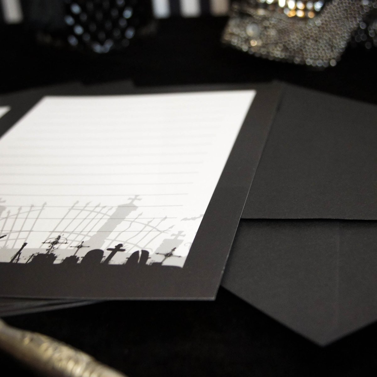 Simple Graveyard Writing Set | Grim & Proper - The Gothic Stationery Company - Writing Set