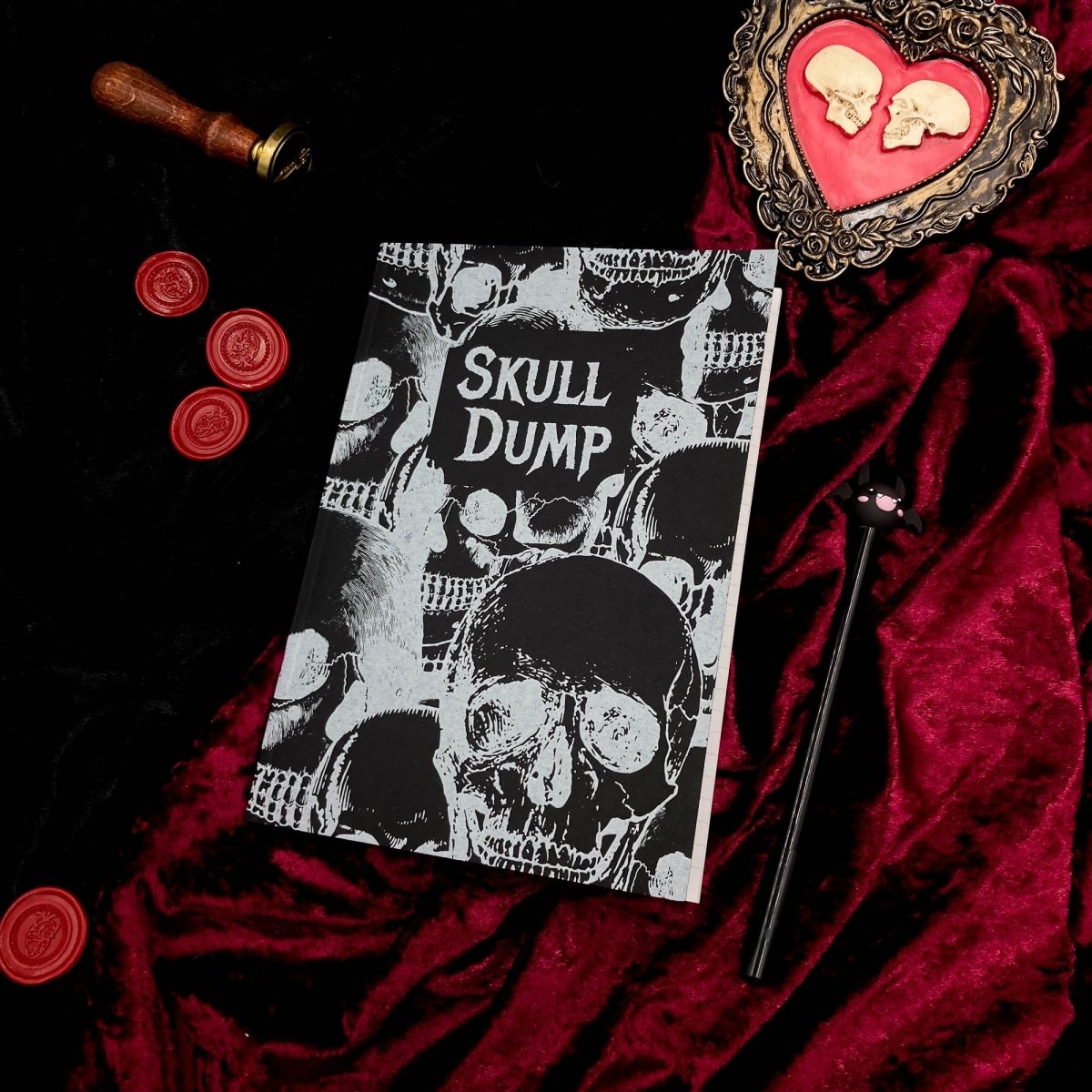 Skull Dump Vintage Style Gothic Notebook - The Gothic Stationery Company -