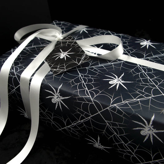 Spider Web Gothic Wrapping Paper | Gothic Gift Wrap - The Gothic Stationery Company - Gift Wrap