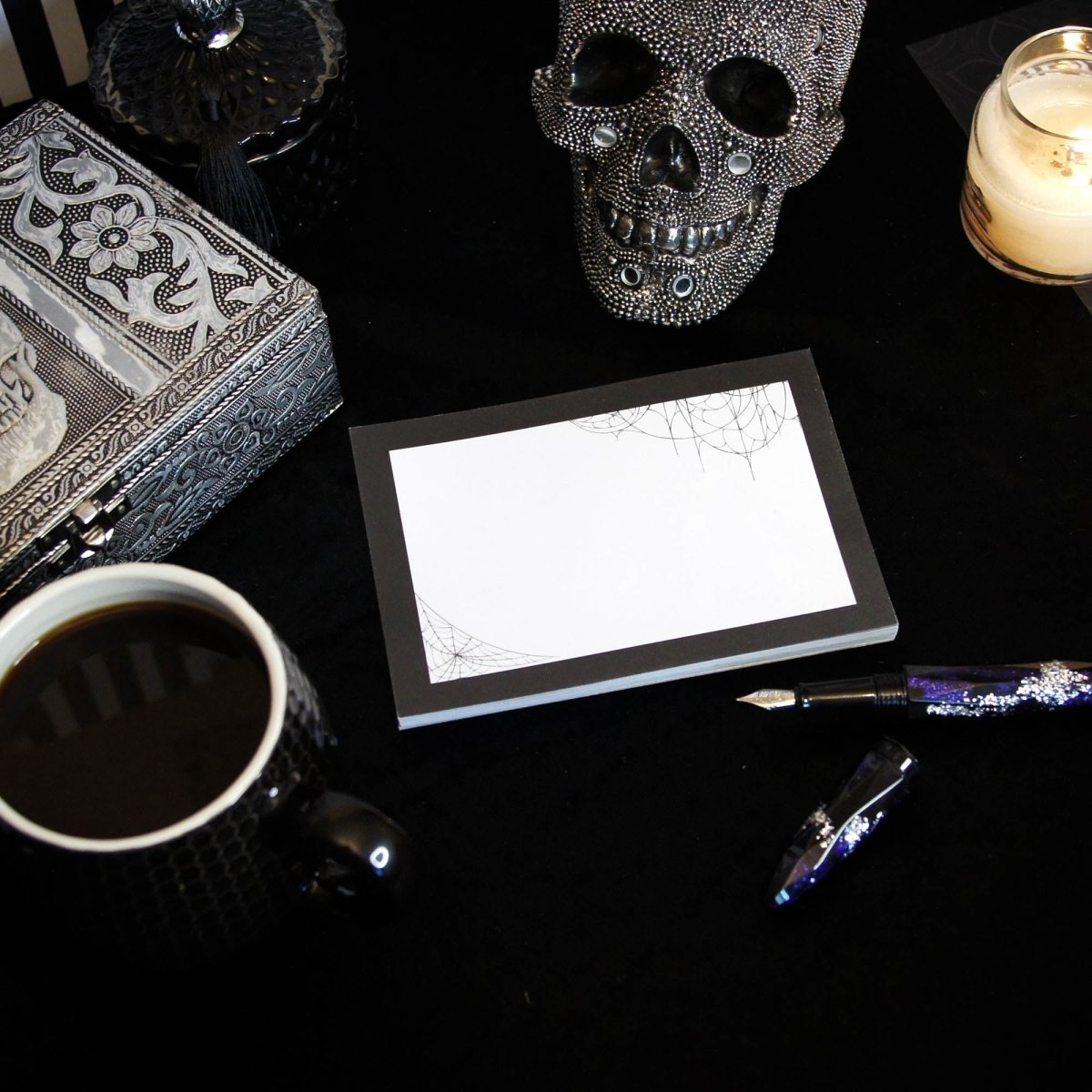 Spiderweb Notepad - Grim & Proper - The Gothic Stationery Company - Notepads