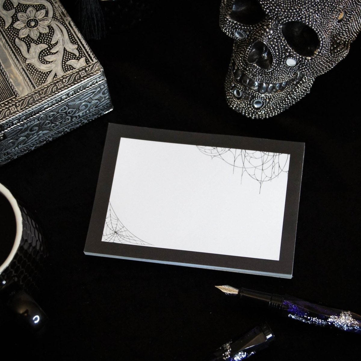 Spiderweb Notepad - Grim & Proper - The Gothic Stationery Company - Notepads