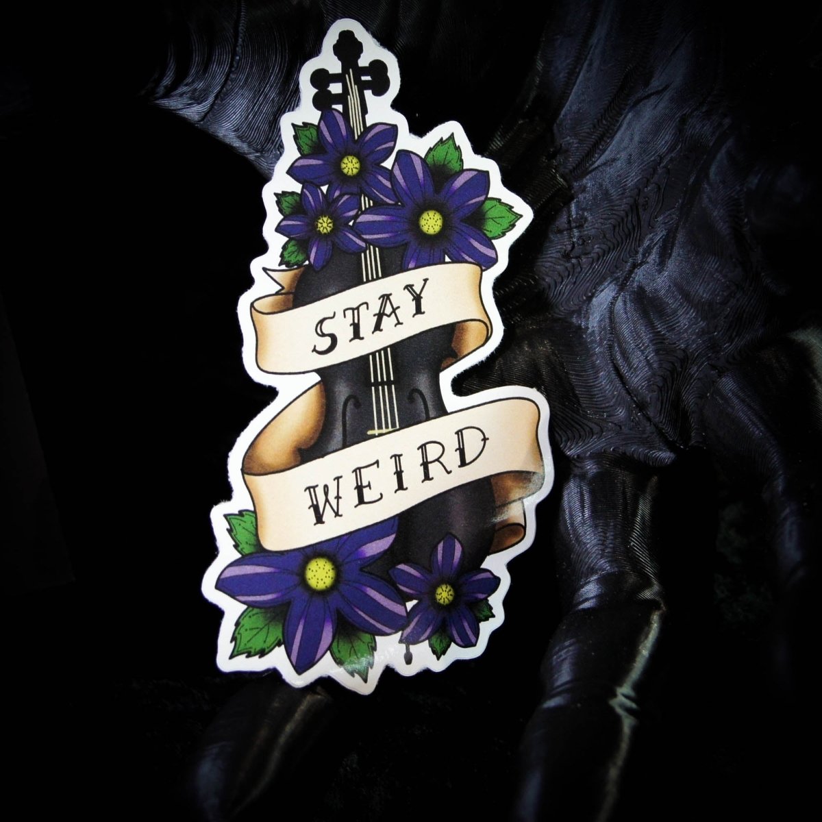 Stay Weird Cello Vinyl Sticker