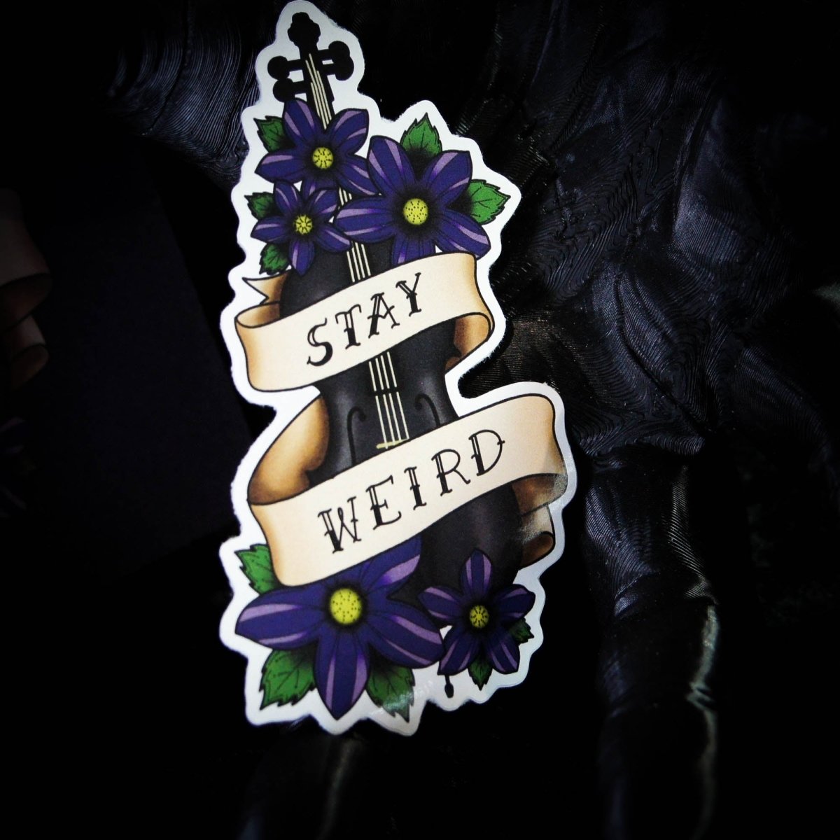 Stay Weird Cello Vinyl Sticker