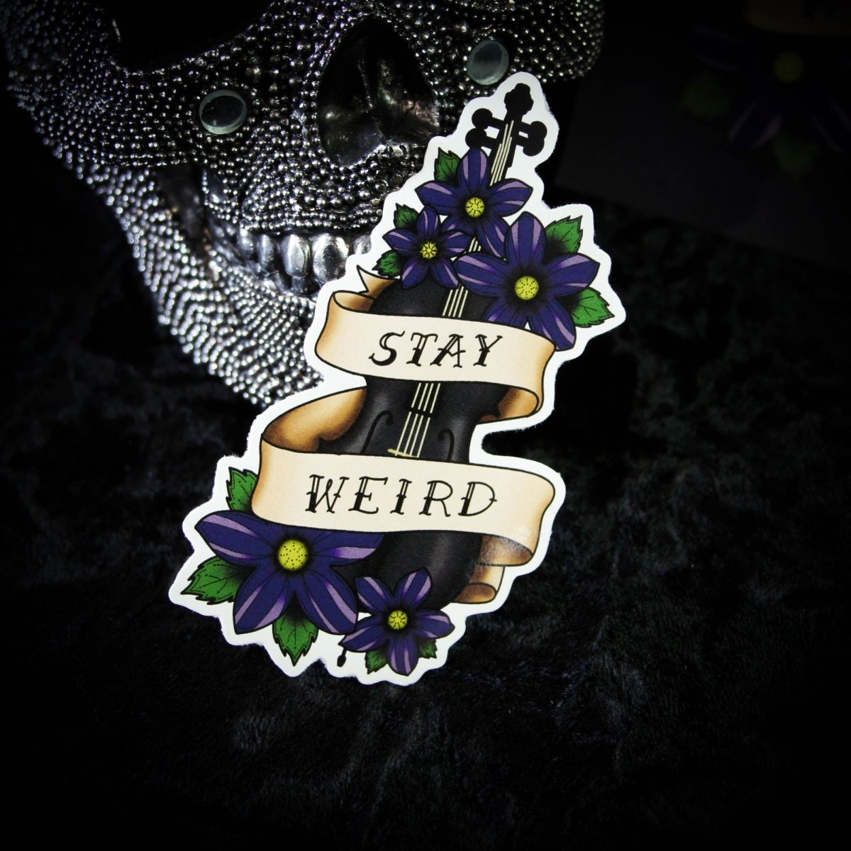 Stay Weird Cello Vinyl Sticker