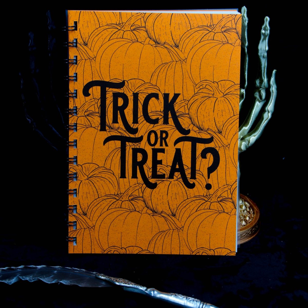 Trick Or Treat Pumpkin A5 Notebook - The Gothic Stationery Company - Notebooks