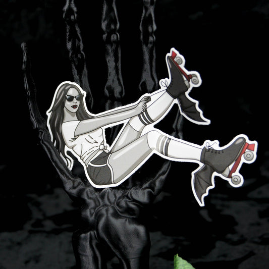 Vampire Skater Girl Vinyl Sticker