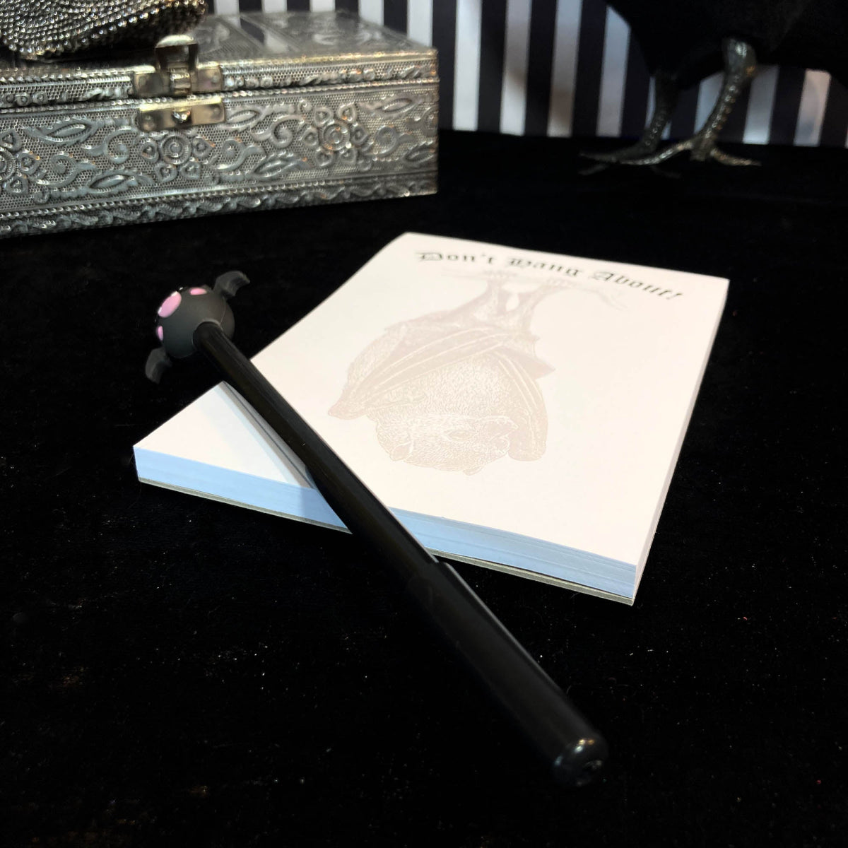 Vintage Bat Notepad - Don't Hang About - The Gothic Stationery Company - Notepads