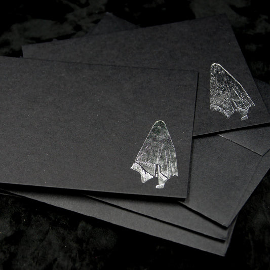 ensemble de cartes de notes noires fantômes vintage | Élégamment gothique