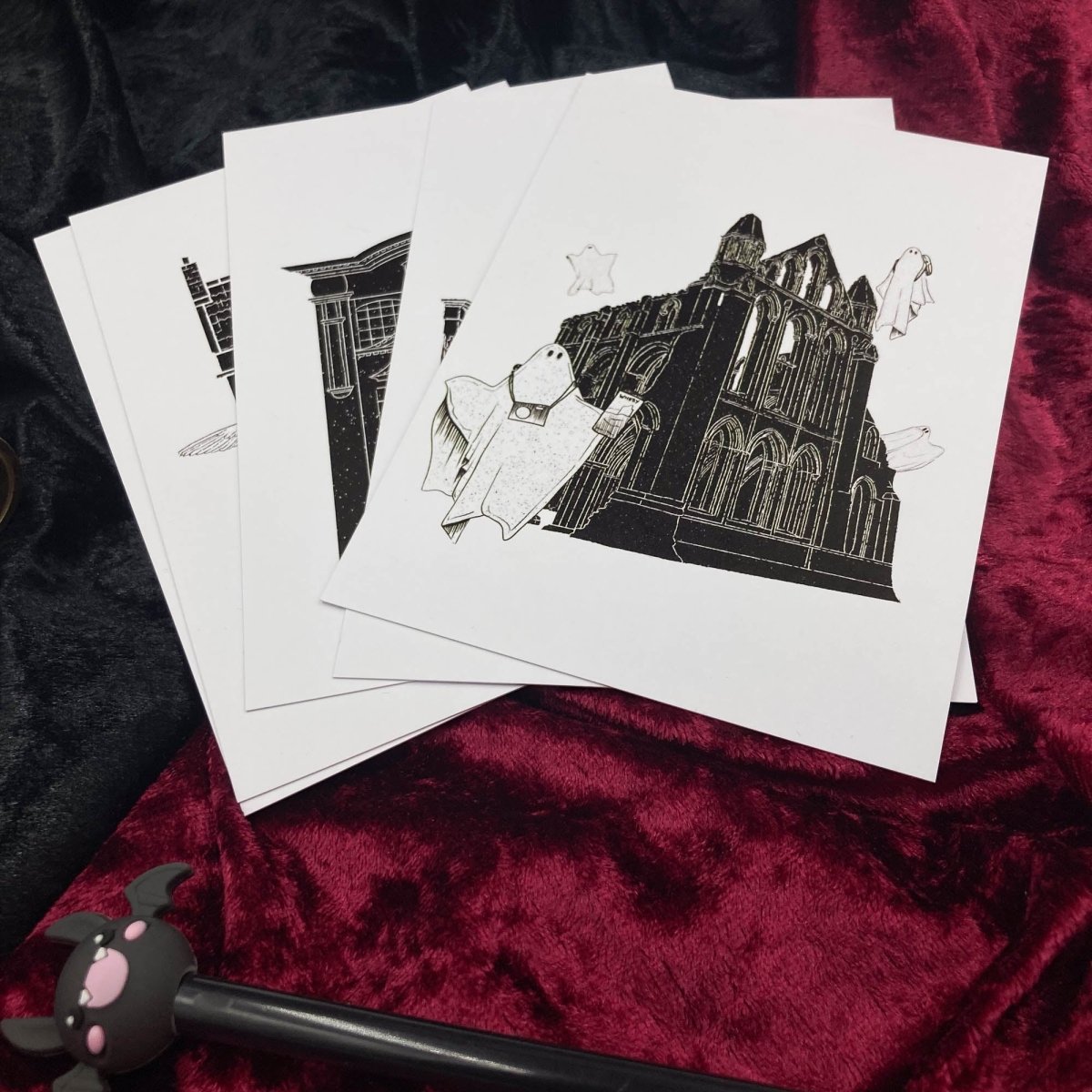 Whitby Is Haunted 5 Postcard Set - The Gothic Stationery Company - Postcard